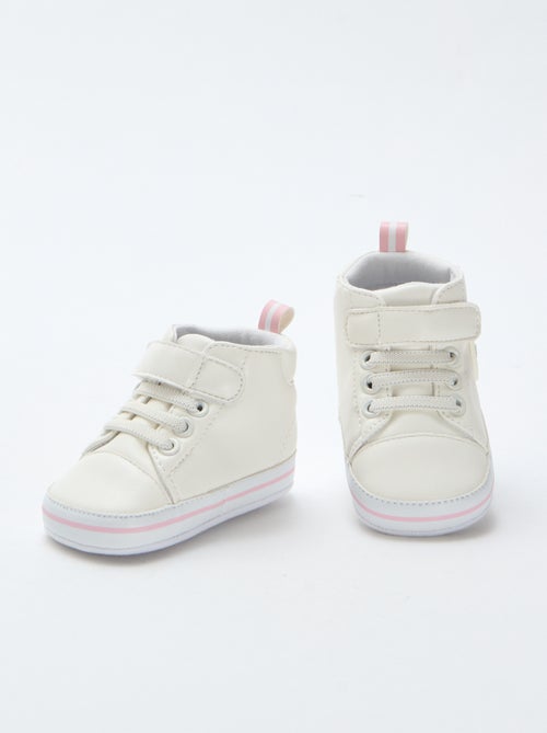 Hoge sneakers in imitatieleer 'Stitch' - Kiabi