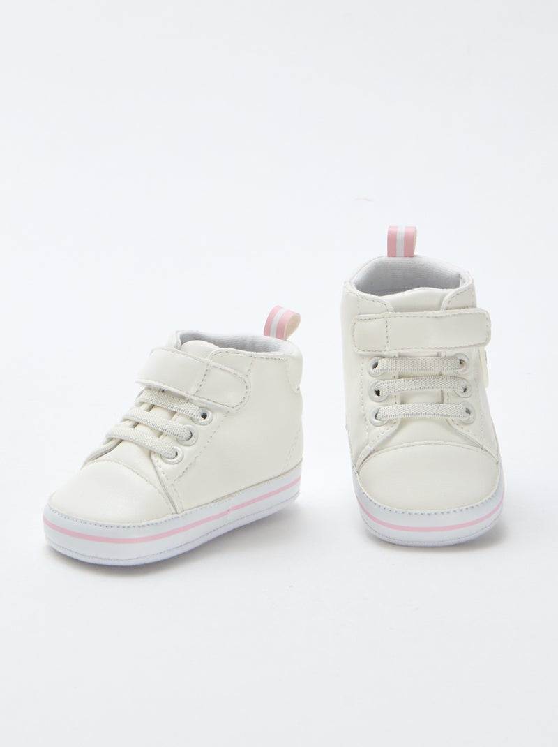 Hoge sneakers in imitatieleer 'Stitch' Blauw - Kiabi