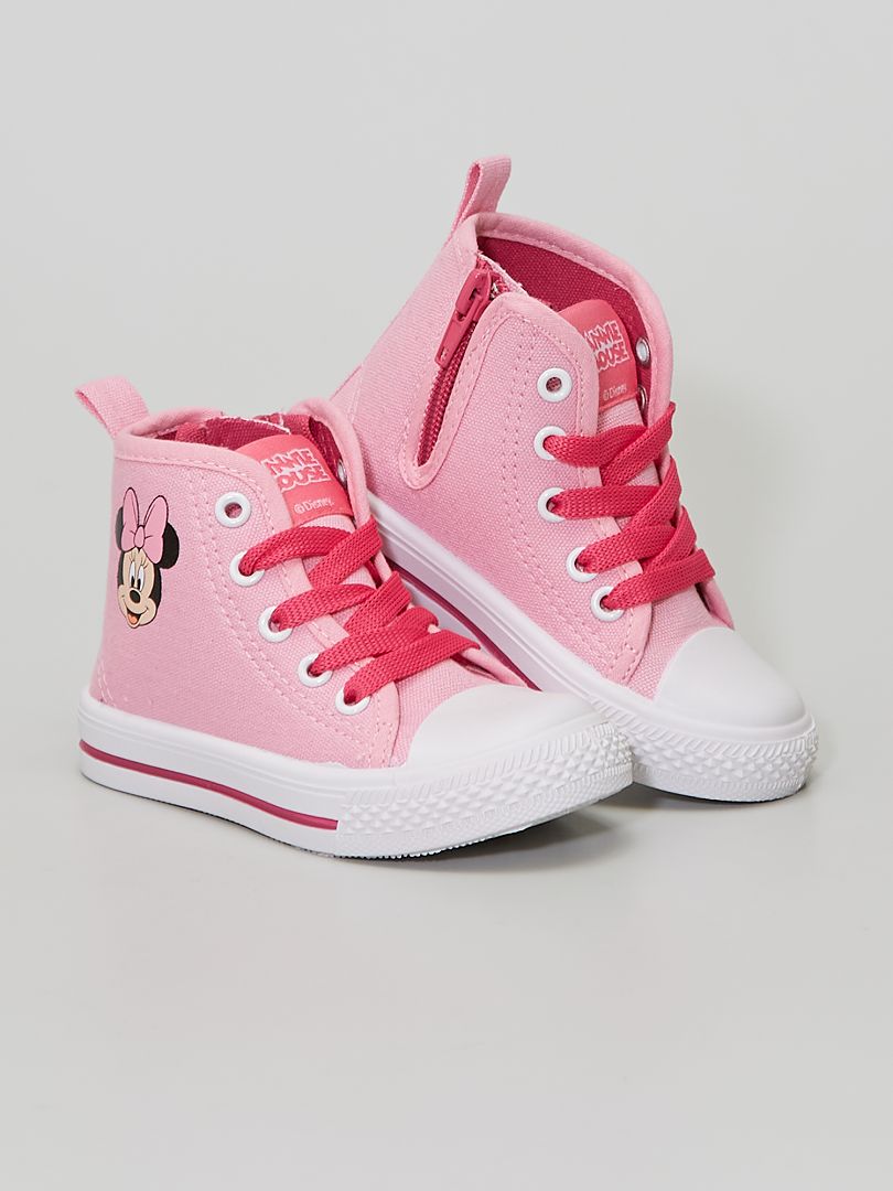 Hoge sneakers met Minnie-print roze - Kiabi