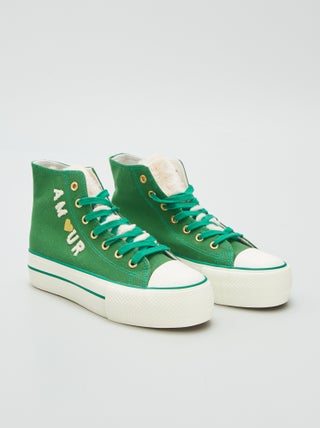 Hoge sneakers met platformzool