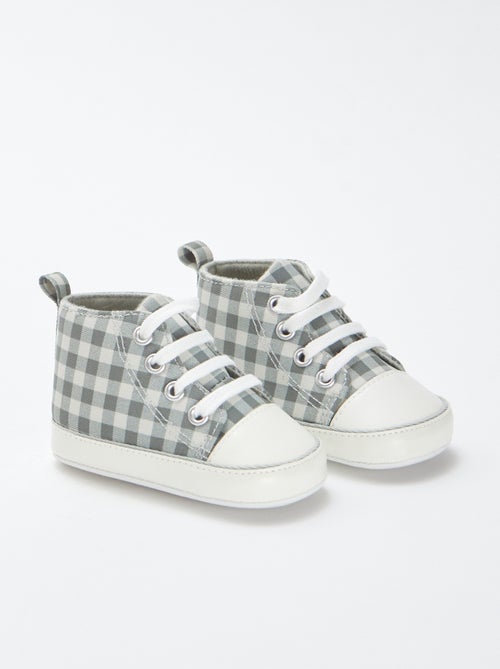 Hoge sneakers met ruiten - Kiabi