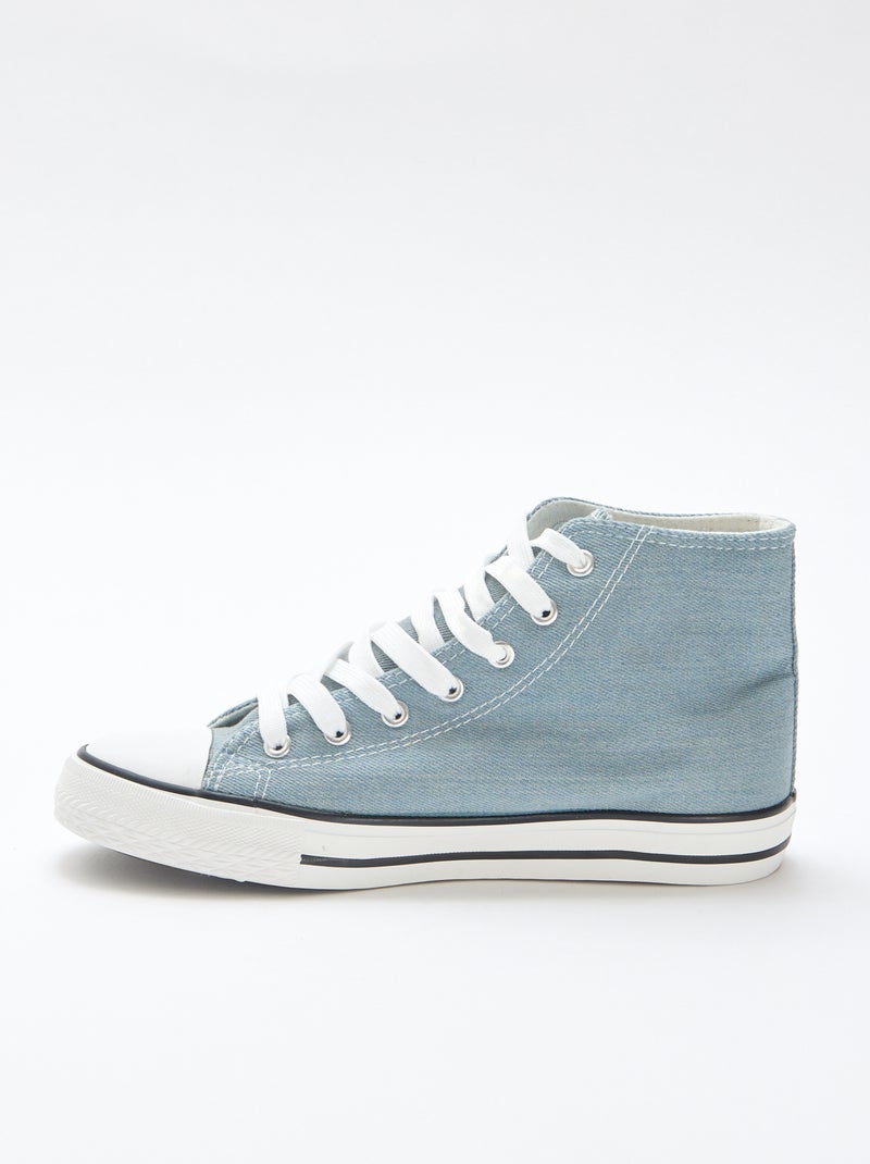 Hoge sneakers van denim Blauw - Kiabi