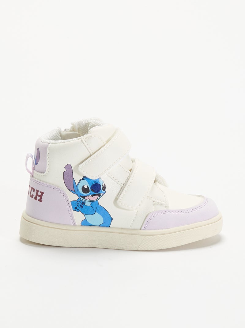 Hoge 'Stitch' 'Disney' sneakers met klittenbandsluitingen Paars - Kiabi
