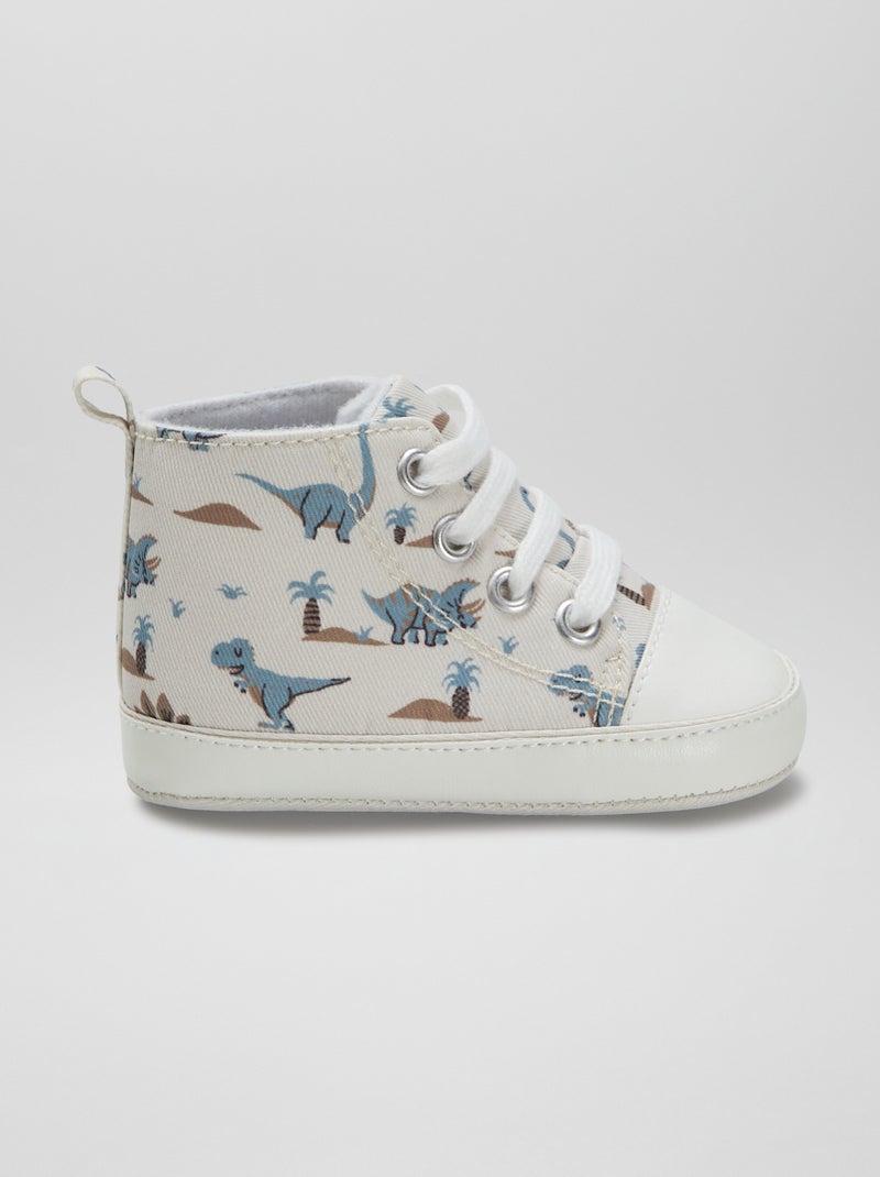 Hoge, stoffen sneakers BIEGE - Kiabi