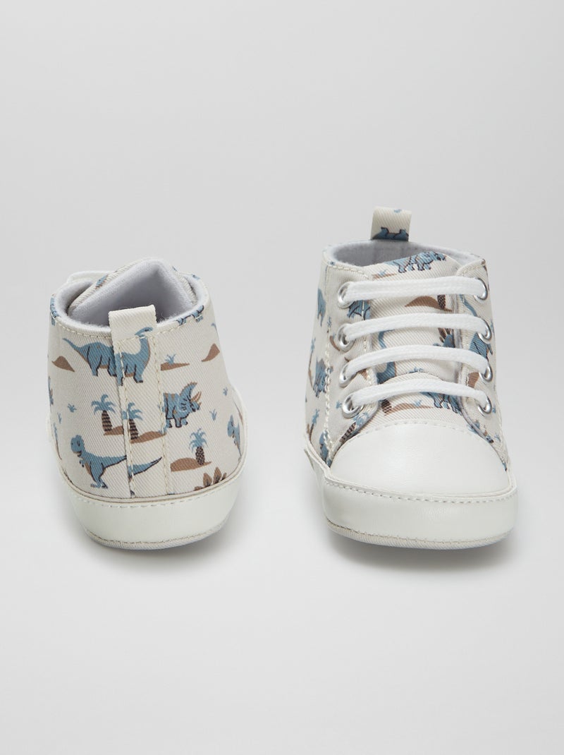 Hoge, stoffen sneakers BIEGE - Kiabi