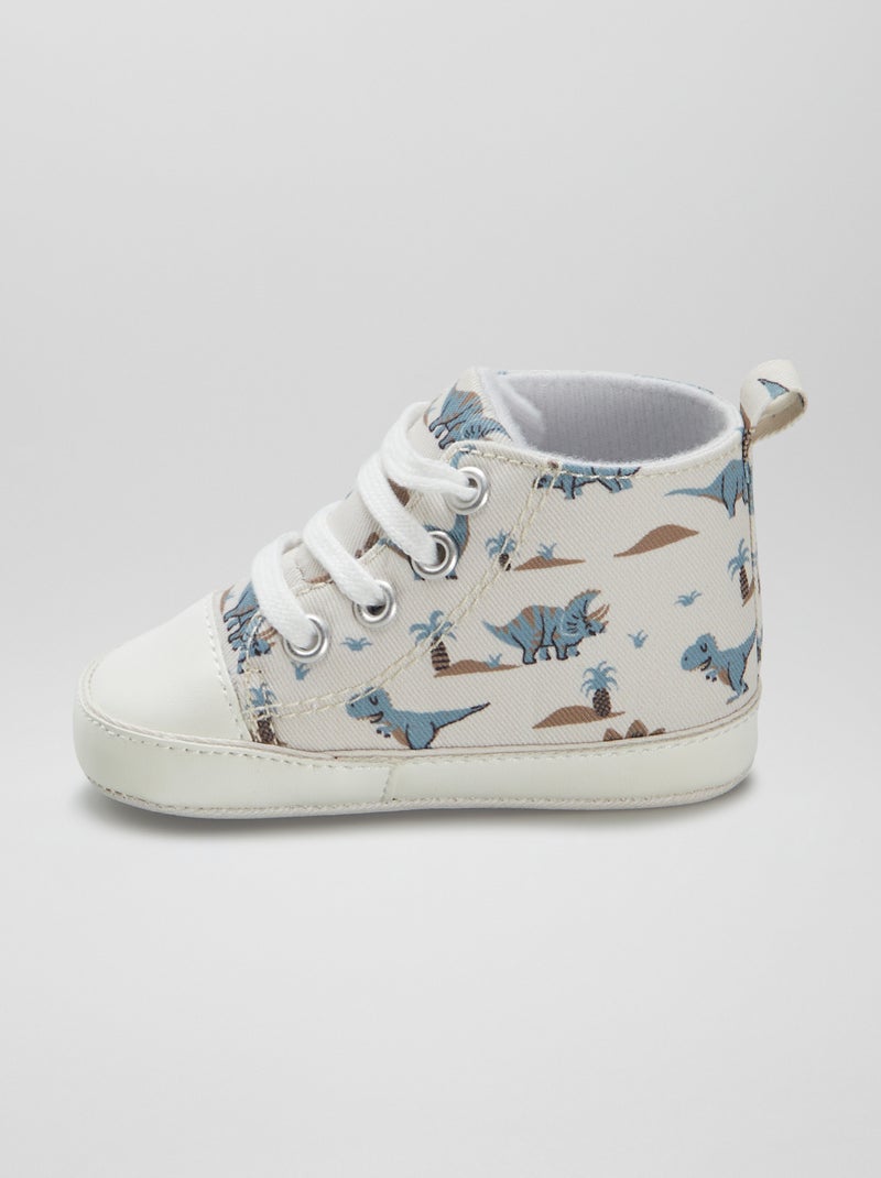 Hoge, stoffen sneakers BIEGE - Kiabi