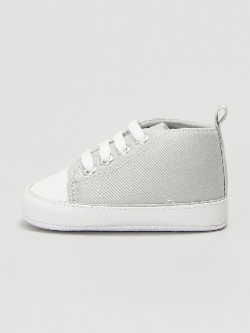Hoge stoffen sneakers donkergrijs - Kiabi