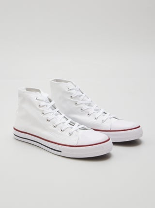 Hoge, stoffen sneakers