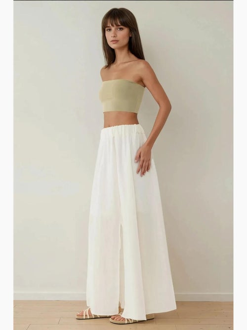 Hoge taille a-vorm maxi-rok met split hiccup - Kiabi