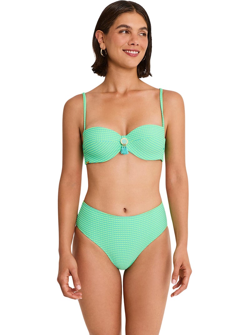 Hoge taille bikinitop bikini bay Groen - Kiabi