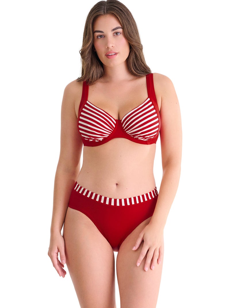 Hoge taille bikinitop bondi beach Rood - Kiabi