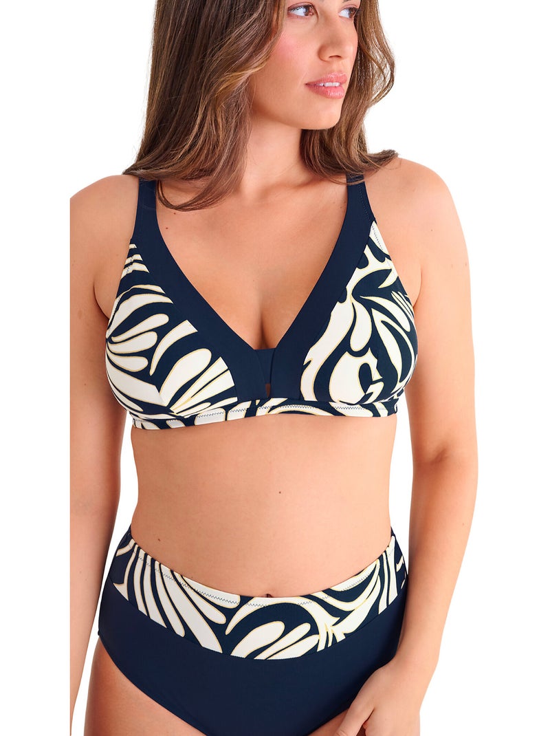 Hoge taille bikinitop gold coast Blauw - Kiabi