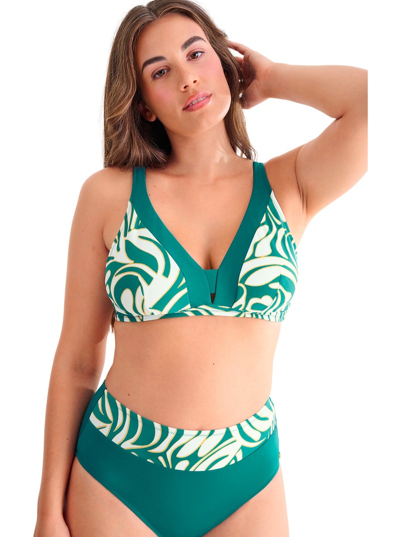 Hoge taille bikinitop gold coast Groen - Kiabi