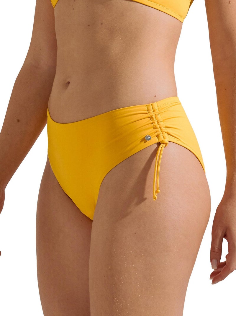 Hoge taille bikinitopje met verstelbare zijkanten palma Geel - Kiabi
