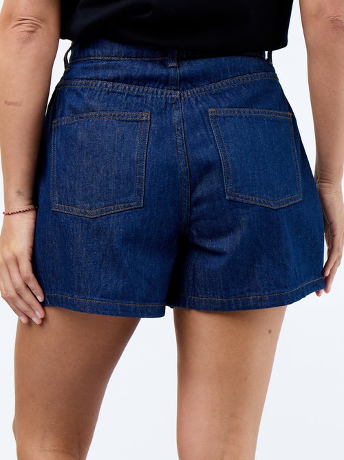 Hoge taille denim bermuda - Kiabi