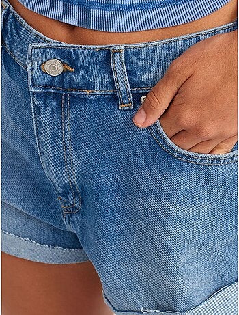 Hoge taille denim short van katoen dilvin