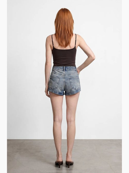 Hoge taille denim short van katoen dilvin - Kiabi