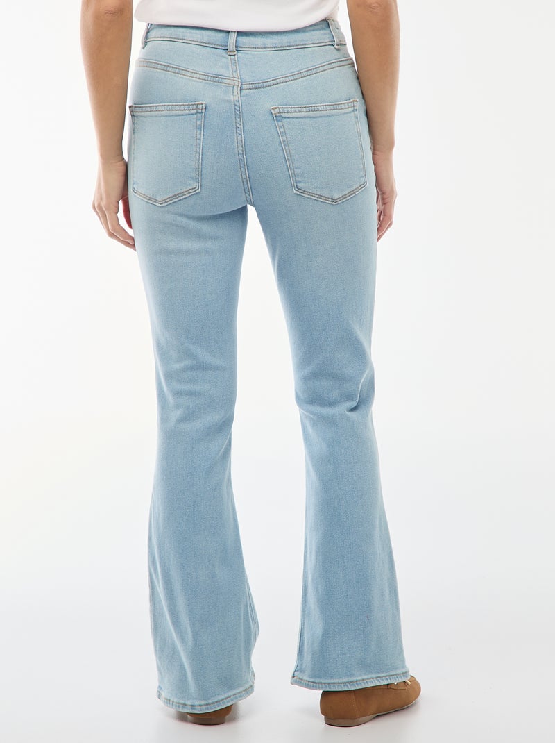 Hoge taille flare/bootcut jeans - L28 Blauw - Kiabi