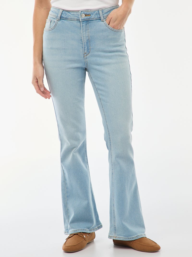 Hoge taille flare/bootcut jeans - L34 Blauw - Kiabi