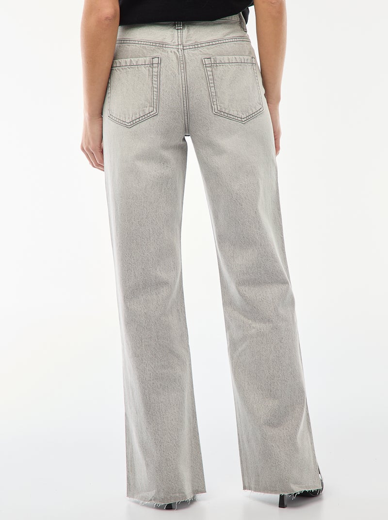 Hoge taille flare/bootcut jeans Grijs - Kiabi