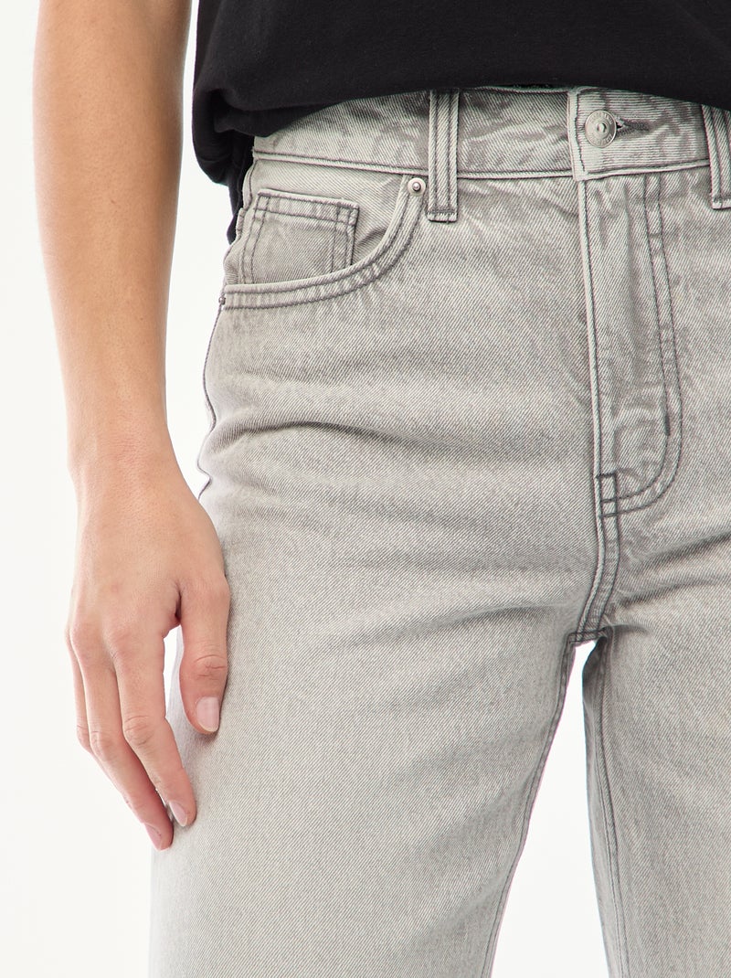 Hoge taille flare/bootcut jeans Grijs - Kiabi