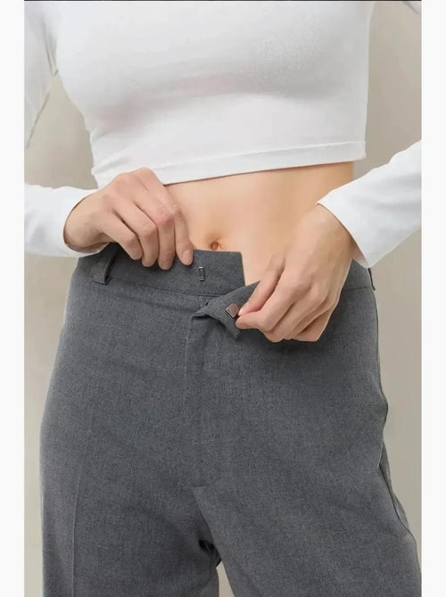 Hoge taille rechte broek hiccup - Kiabi