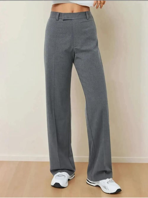 Hoge taille rechte broek hiccup - Kiabi