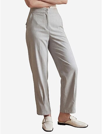 Hoge taille rechte broek met zakken my fashion