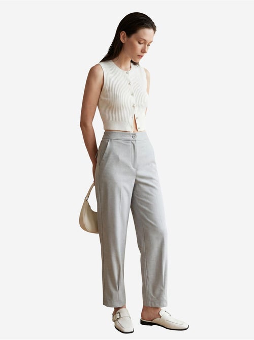 Hoge taille rechte broek met zakken my fashion - Kiabi
