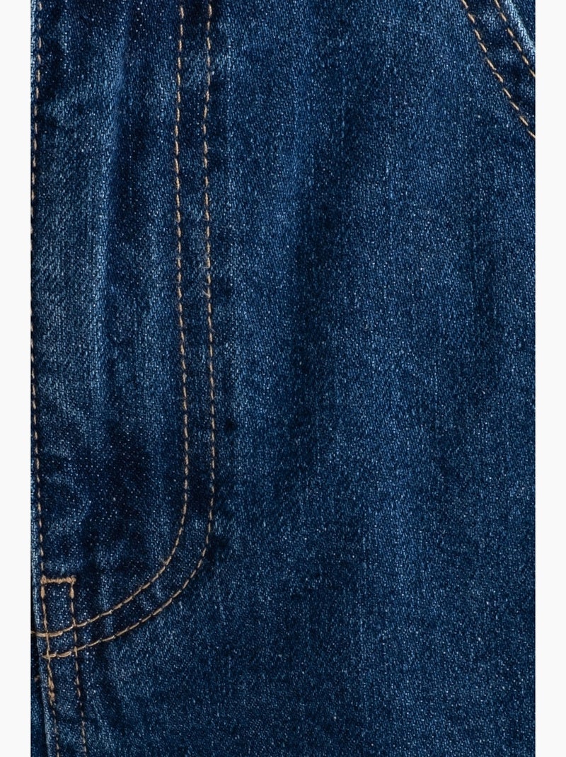 Hoge taille super wijde pijpen jeans hiccup Ultramarijnblauw - Kiabi