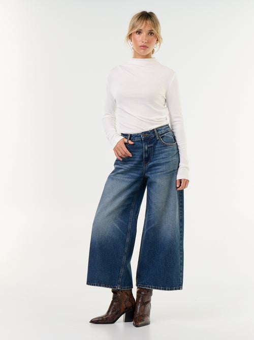 Hoge taille wide leg jeans - Kiabi Hoge taille wide leg jeans - Kiabi