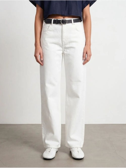 Hoge taille wide-leg jeans van katoen denim dilvin - Kiabi Hoge taille wide-leg jeans van katoen denim dilvin - Kiabi