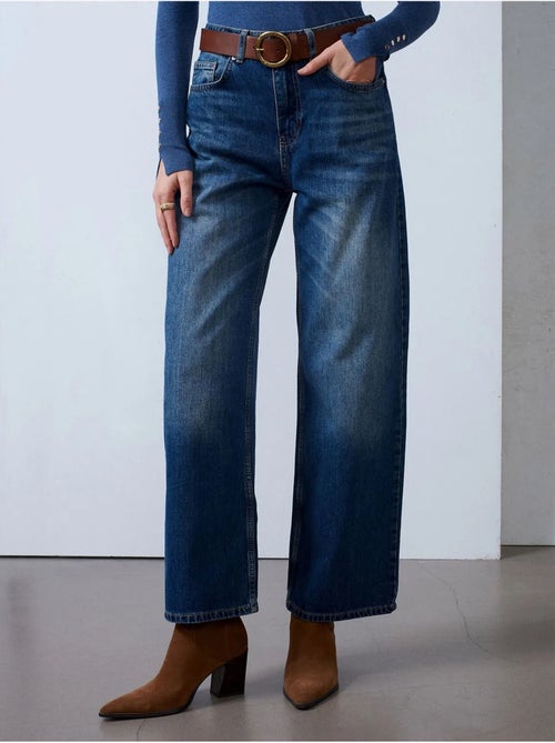 Hoge taille wide-leg jeans van katoen dilvin - Kiabi Hoge taille wide-leg jeans van katoen dilvin - Kiabi