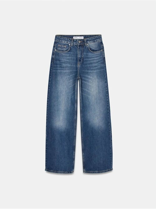Hoge taille wide-leg jeans van katoen dilvin - Kiabi Hoge taille wide-leg jeans van katoen dilvin - Kiabi