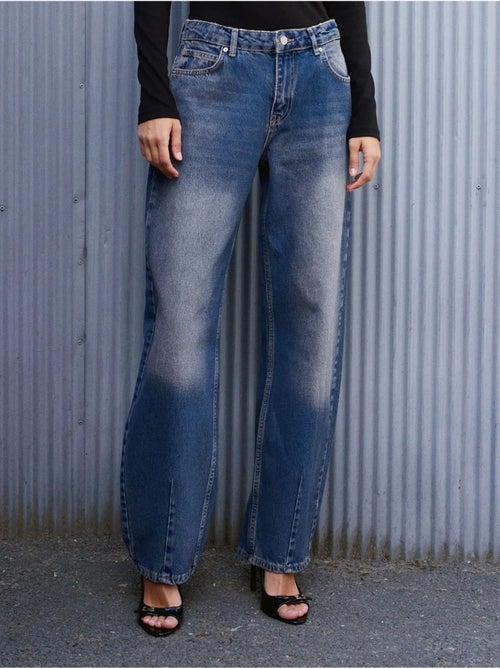 Hoge taille wide-leg jeans van katoen dilvin - Kiabi Hoge taille wide-leg jeans van katoen dilvin - Kiabi