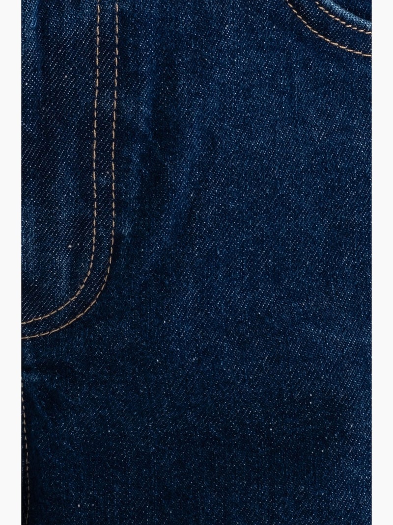 Hoge taille wijde pijpen jeans hiccup Donkerblauw - Kiabi