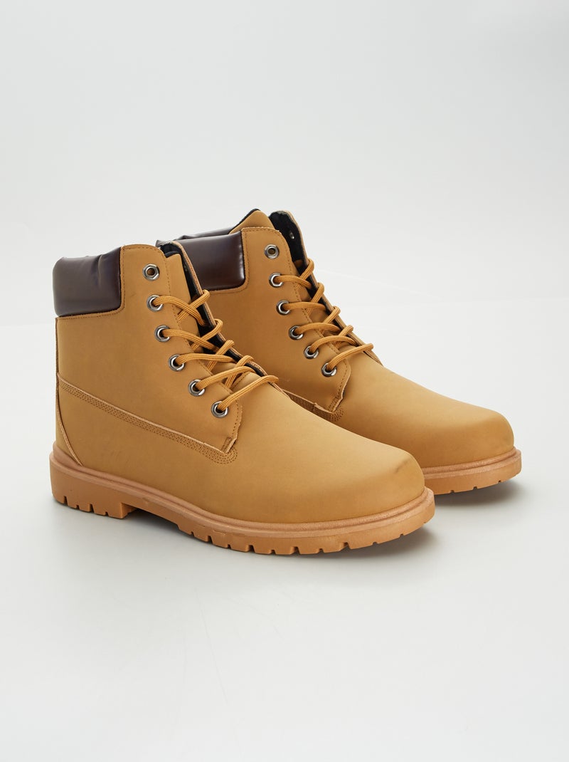 Hoge veterschoenen BRUIN - Kiabi