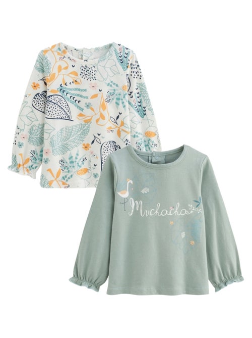 Holamuchacha 2-pack kindershirts met lange mouwen - Kiabi