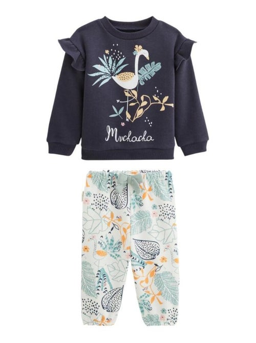 Holamuchacha baby set: sweatshirt en fleecebroek - Kiabi