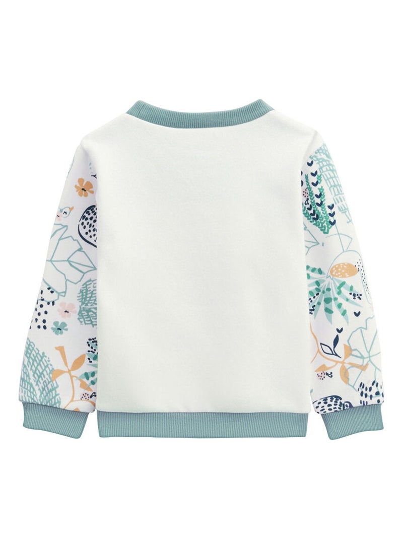 Holamuchacha fleece sweatshirt voor kinderen Ecru - Kiabi