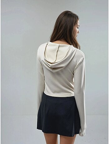 Hooded jack met rits in regular fit busem