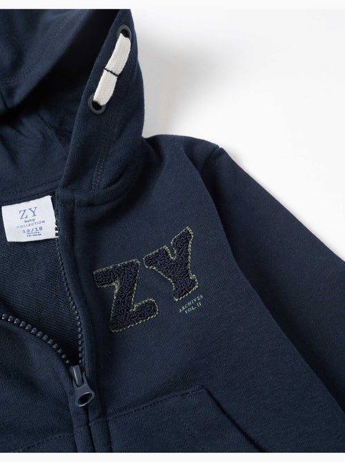 Hooded jas met ZY bouclé borduursel - Kiabi