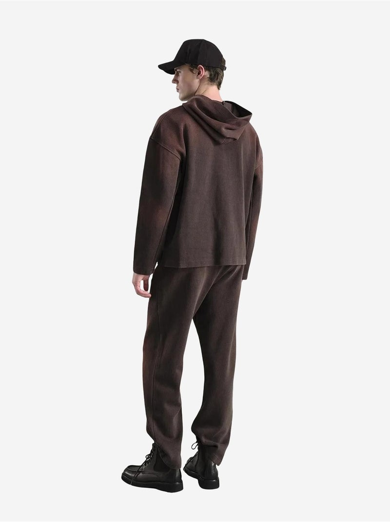 Hooded oversized gebreide sweatshirt giesto Chocoladebruin - Kiabi