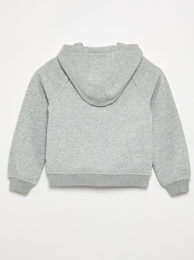 Hoodie - gemakkelijk aan te trekken collectie Grijs - Kiabi