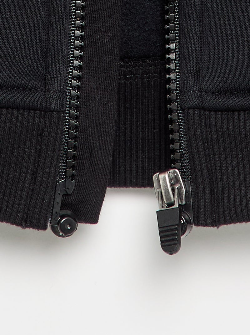 Hoodie - gemakkelijk aan te trekken collectie Zwart - Kiabi
