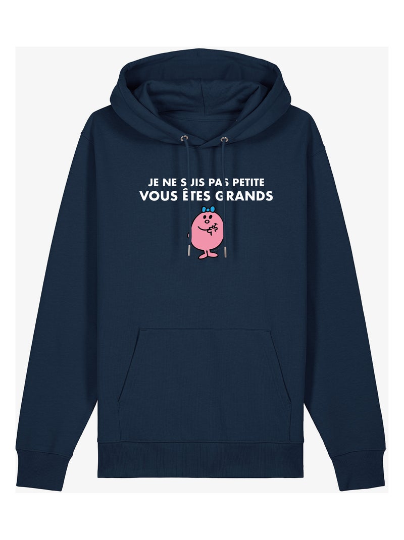 Hoodie Dames - JE NE SUIS PAS PETITE VOUS ETES GRANDS Marineblauw - Kiabi