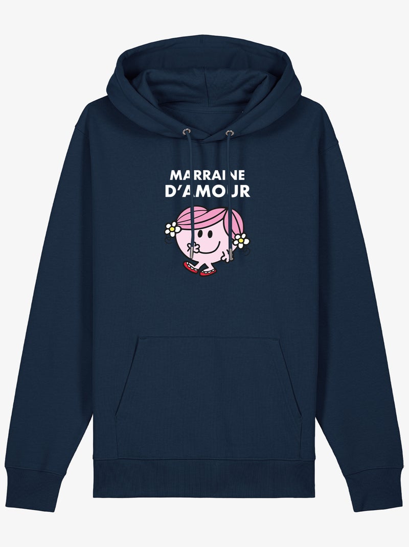 Hoodie Dames - MARRAINE D AMOUR Marineblauw - Kiabi