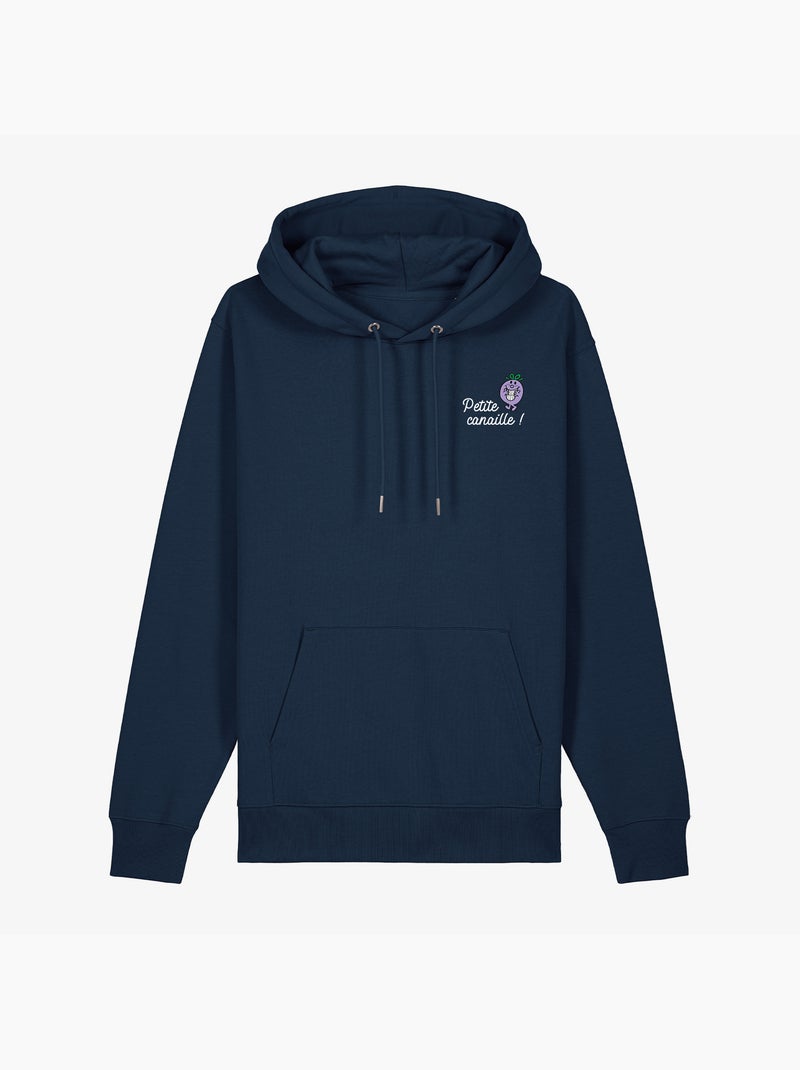 Hoodie Dames - PETITE CANAILLE COEUR Marineblauw - Kiabi