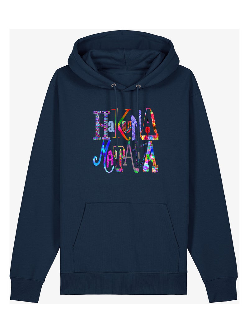 Hoodie Femme - HAKUNA MATATA COLOR Bleu marine - Kiabi