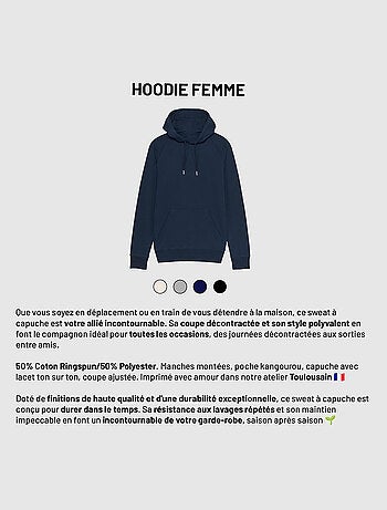 Hoodie Femme - MADAME BAVARDE COEUR